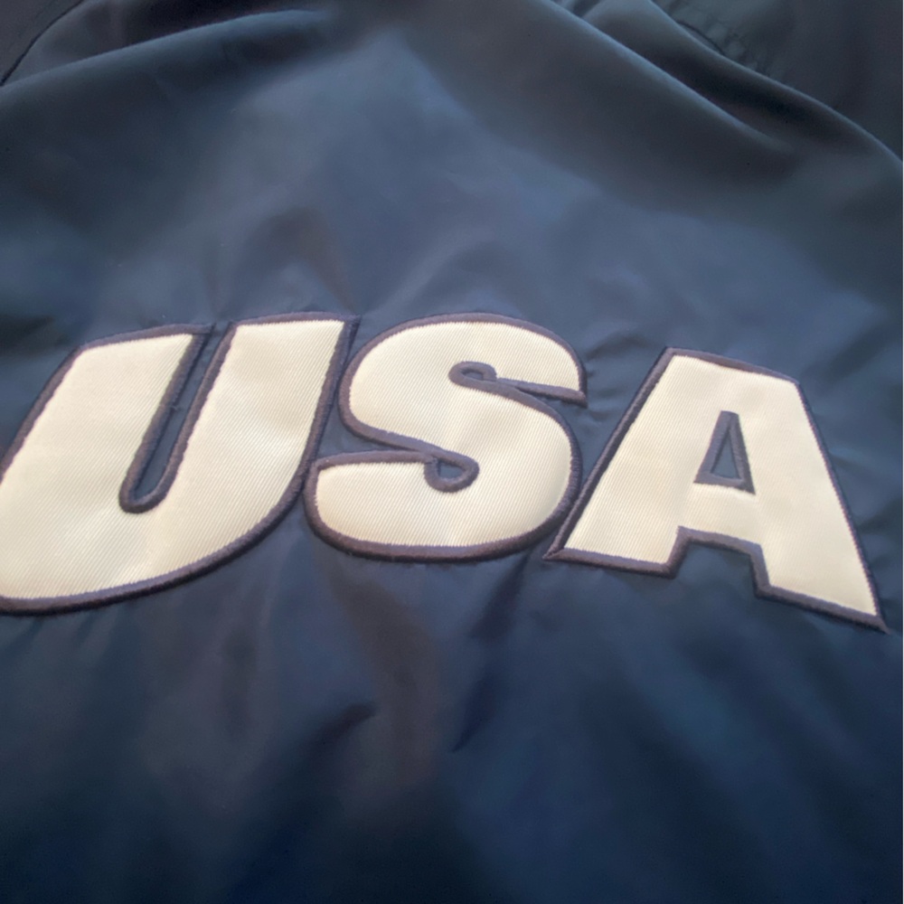 Nike USA 🇺🇸 Soccer Pullover Navy Blue Windbreaker 🇺🇸 XL - Picture 14 of 16